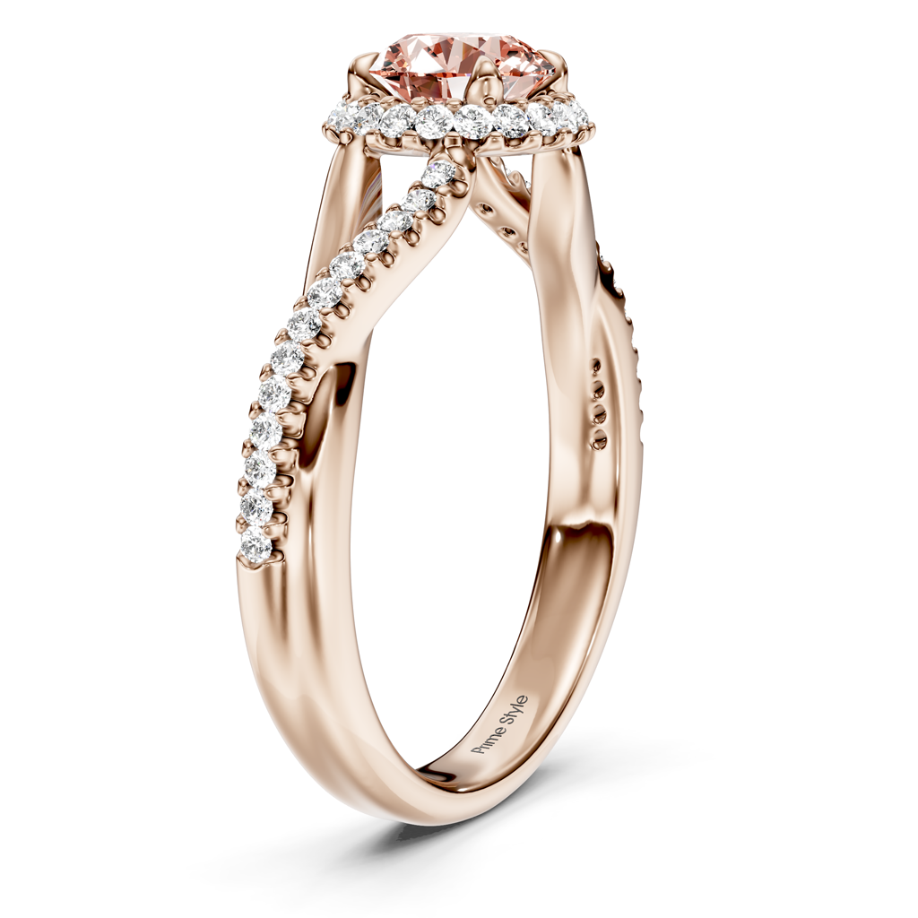 1.25-4.25 CT Round Cut Fancy Pink Diamonds - Engagement Ring