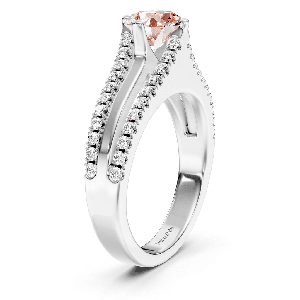 1.45 - 4.45 CT Round Cut Fancy Pink Diamonds - Engagement Ring - Primestyle.com