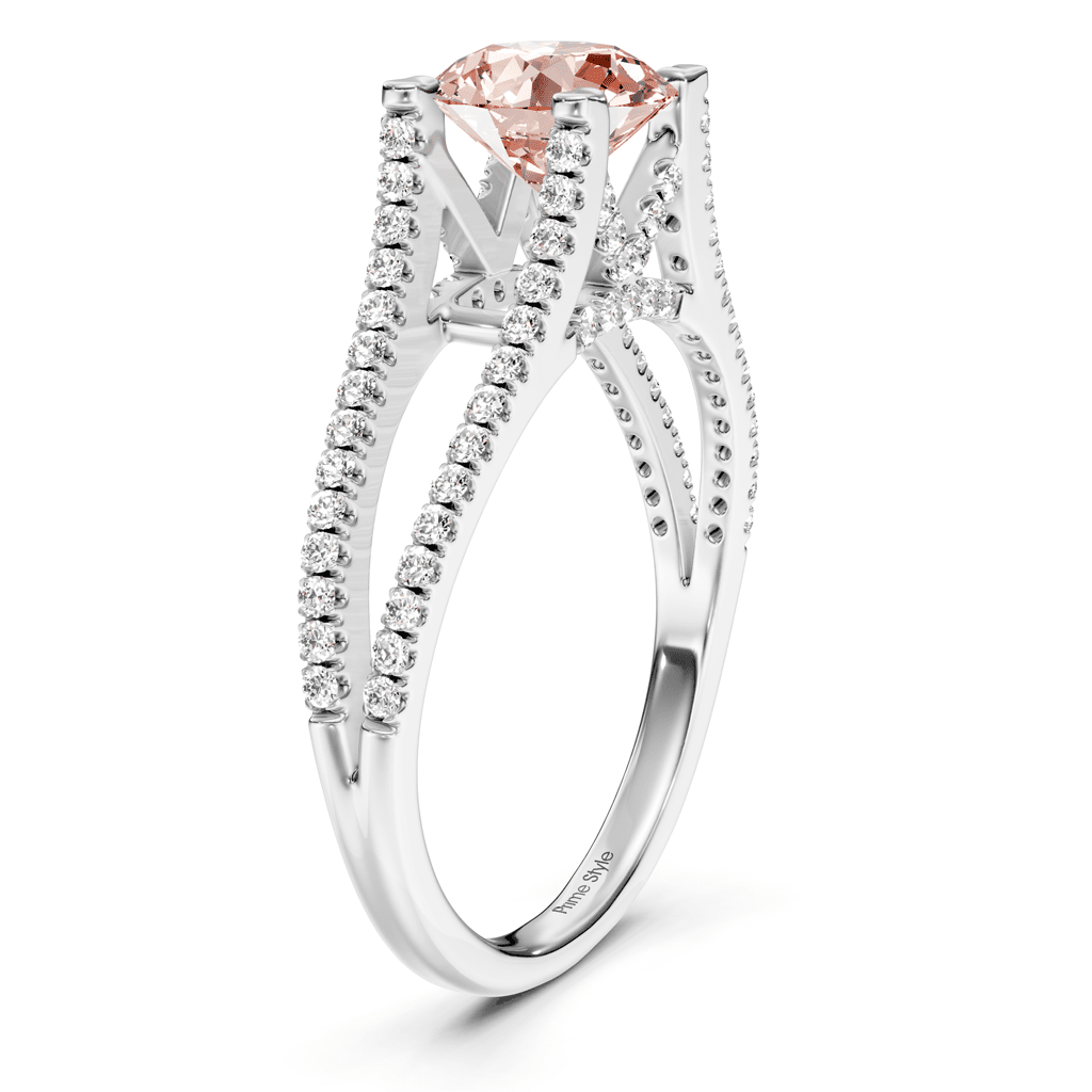 1.40 - 4.40 CT Round Cut Fancy Pink Diamonds - Engagement Ring - Primestyle.com