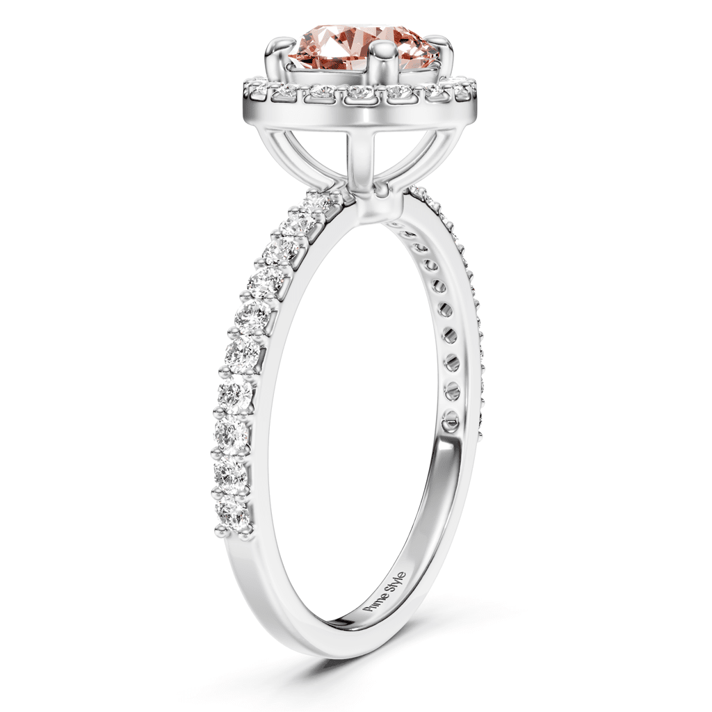 1.40-4.40 CT Round Cut Fancy Pink Diamonds - Engagement Ring