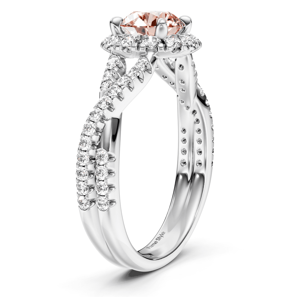 1.45-4.45 CT Round Cut Fancy Pink Diamonds - Engagement Ring