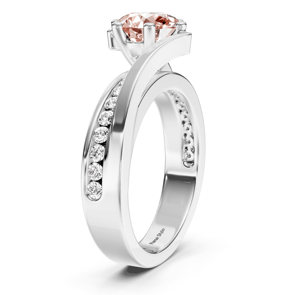 1.35 - 4.35 CT Round Cut Fancy Pink Diamonds - Engagement Ring - Primestyle.com