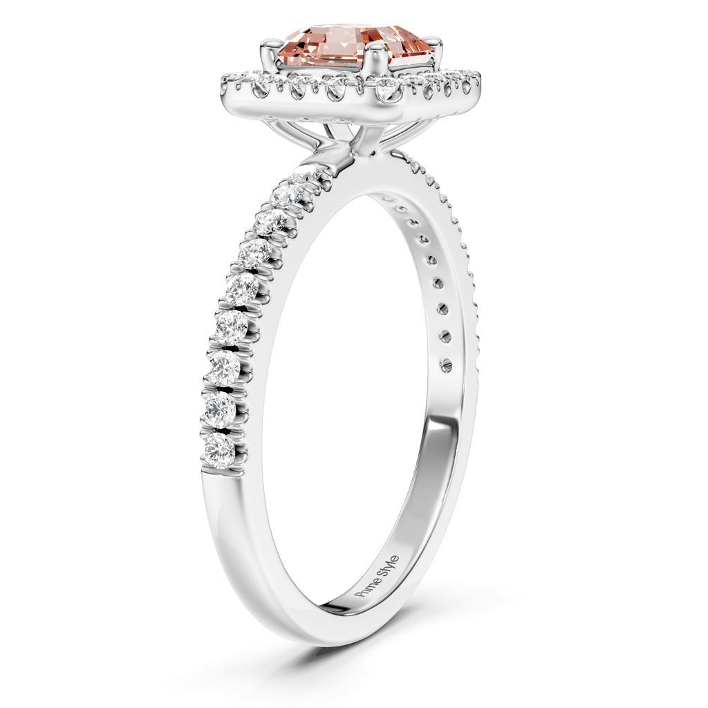 1.45-4.45 CT Ascher & Round Cut Fancy Pink Diamonds - Engagement Ring