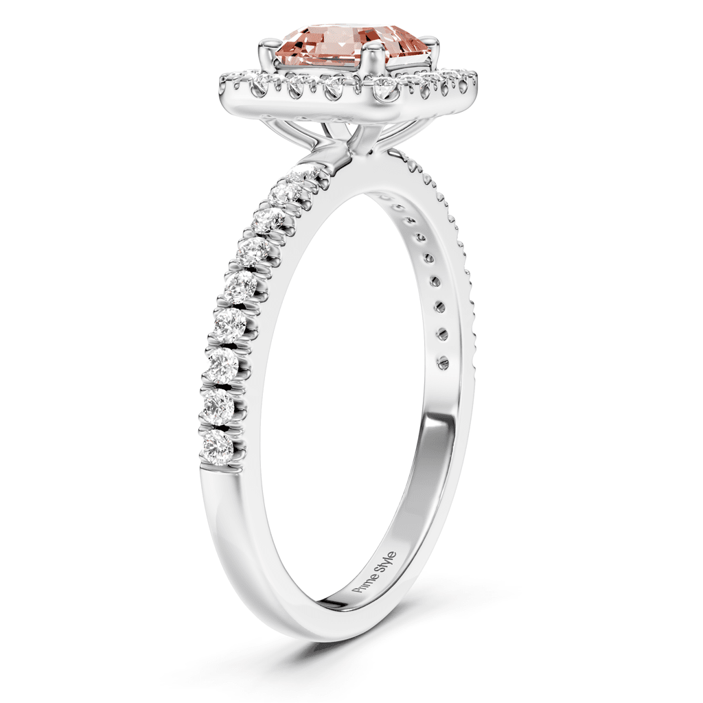 1.45 - 4.45 CT Ascher & Round Cut Fancy Pink Diamonds - Engagement Ring - Primestyle.com