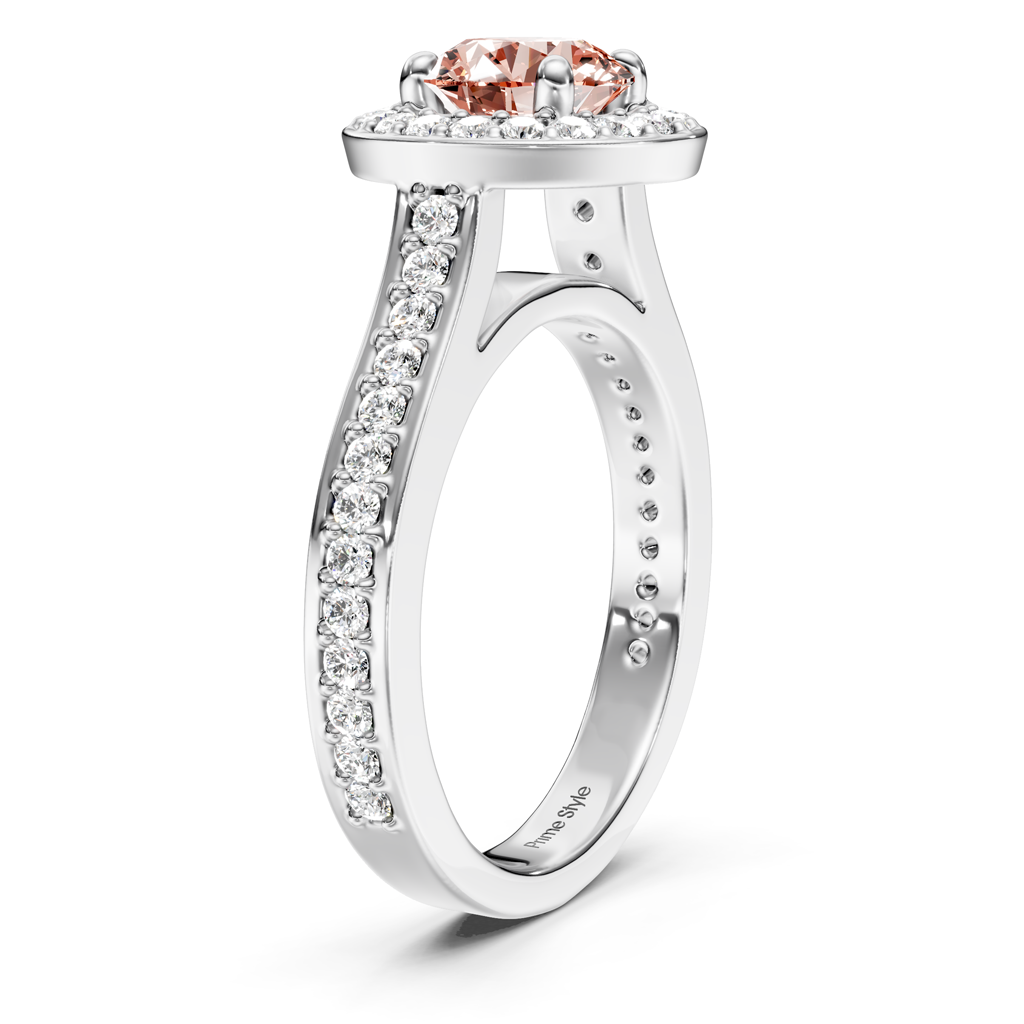 1.35-4.35 CT Round Cut Fancy Pink Diamonds - Engagement Ring