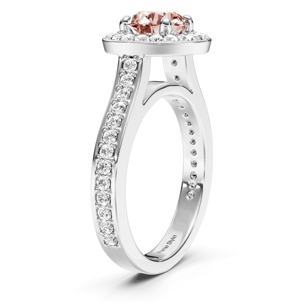 1.35 - 4.35 CT Round Cut Fancy Pink Diamonds - Engagement Ring - Primestyle.com