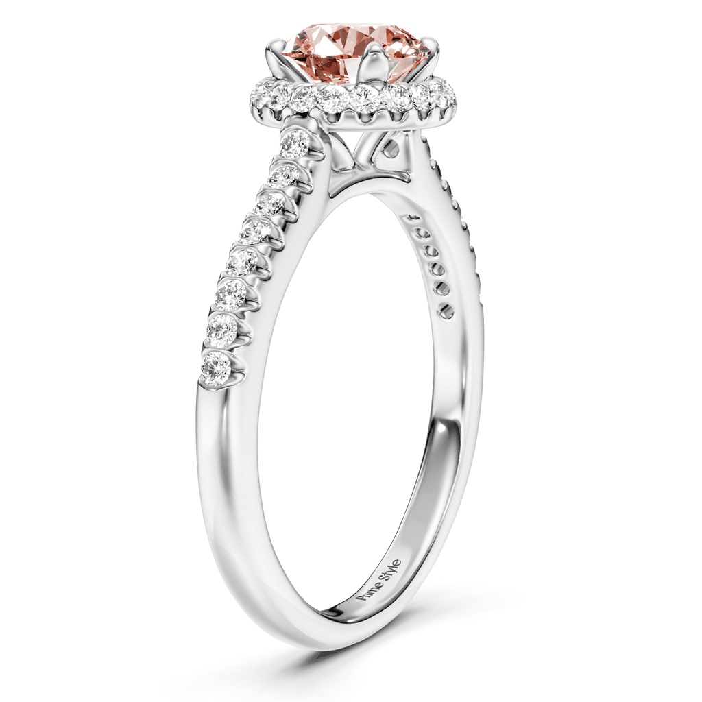 1.30-4.30 CT Round Cut Fancy Pink Diamonds - Engagement Ring