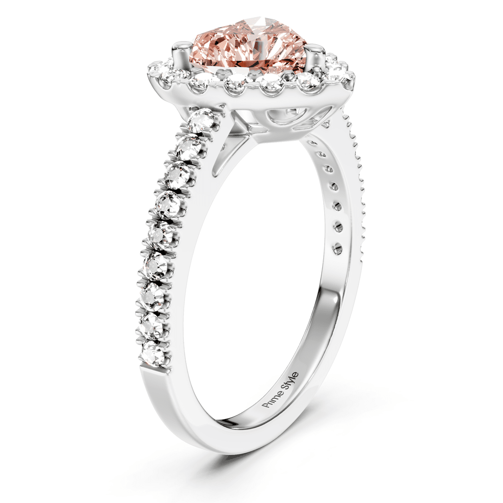 1.45-4.45 CT Heart & Round Cut Fancy Pink Diamonds - Engagement Ring