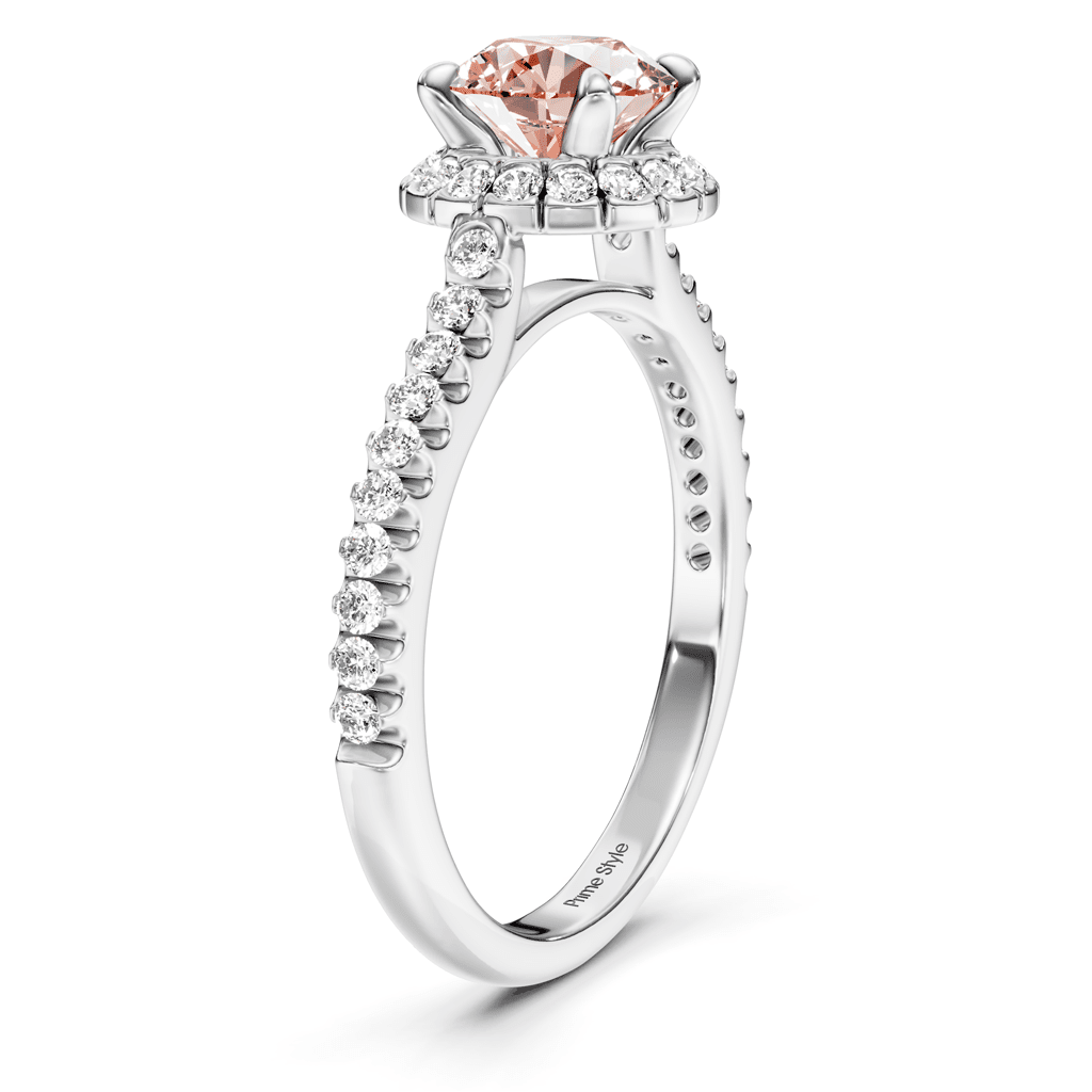 1.35 - 4.35 CT Round Cut Fancy Pink Diamonds - Engagement Ring - Primestyle.com