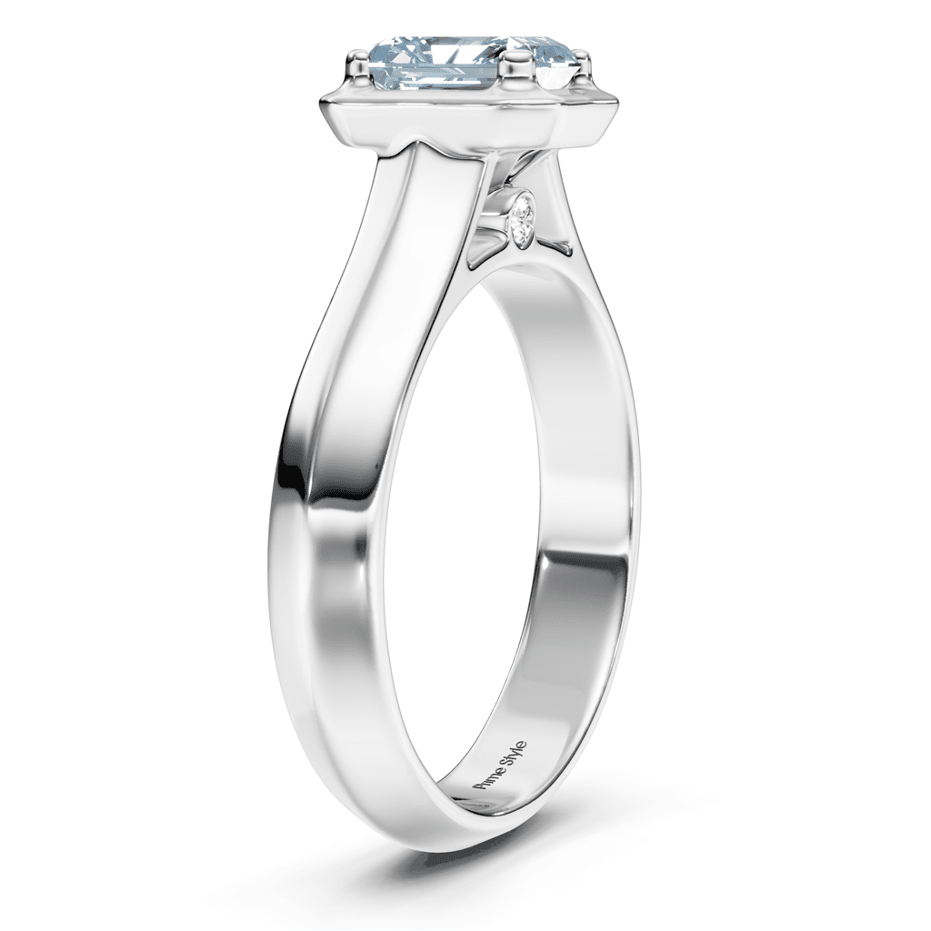 1.02 - 4.02 CT Radiant & Round Cut Fancy Blue Diamonds - Engagement Ring - Primestyle.com