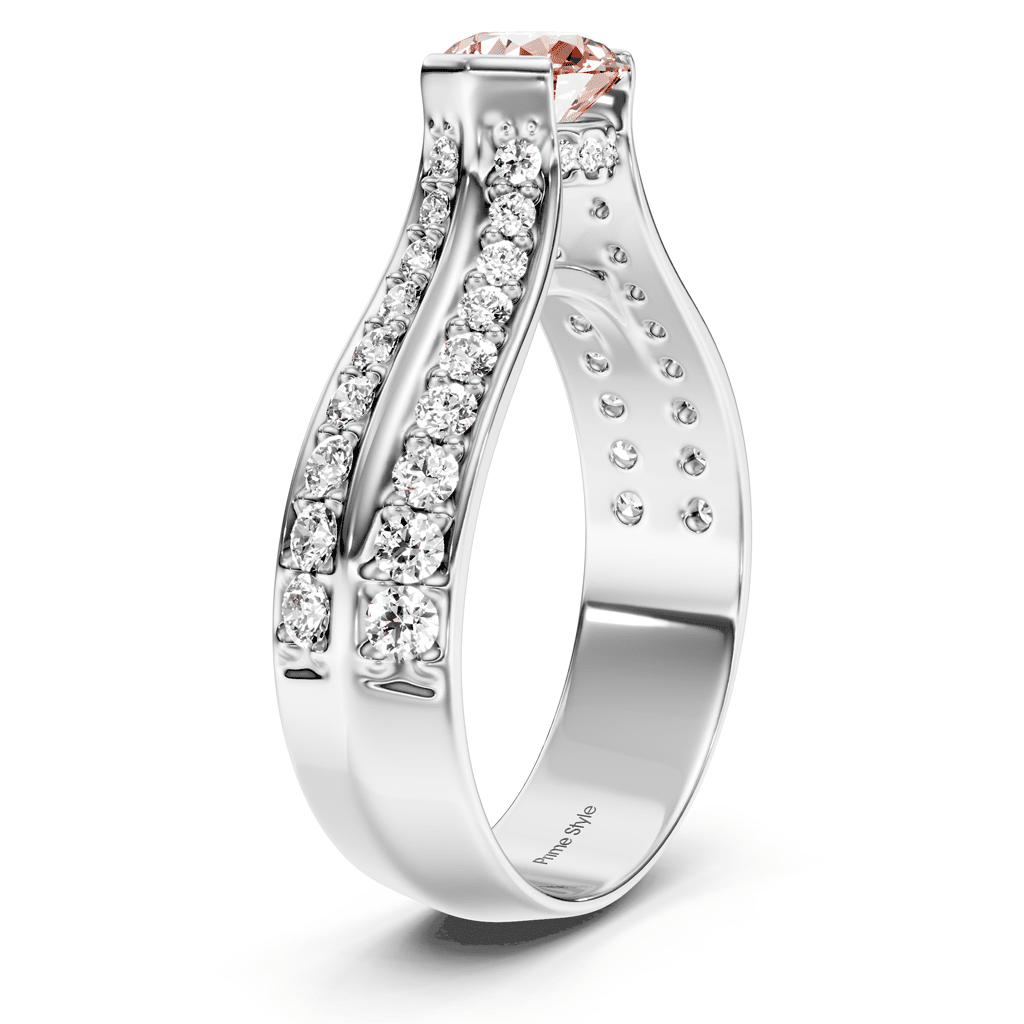 1.65 - 4.65 CT Round Cut Fancy Pink Diamonds - Engagement Ring - Primestyle.com