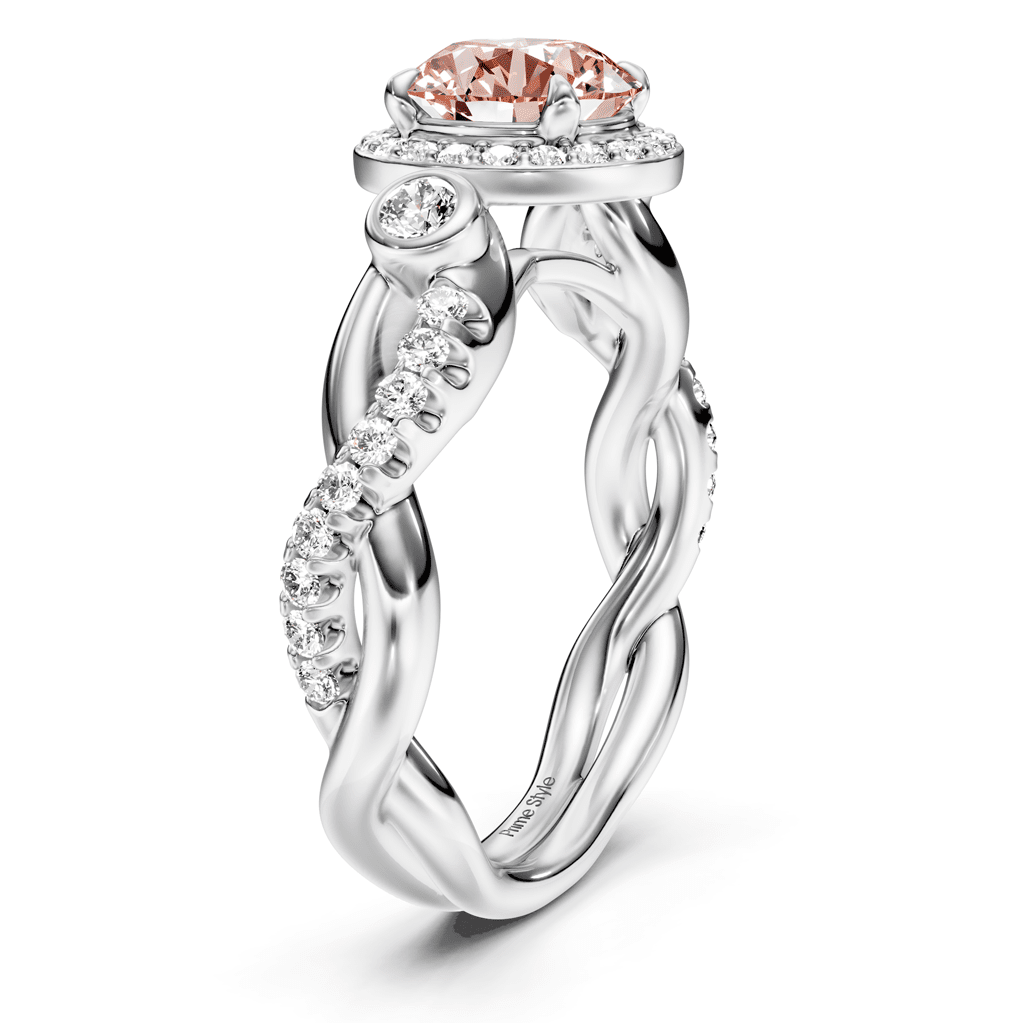1.47-4.47 CT Round Cut Fancy Pink Diamonds - Engagement Ring