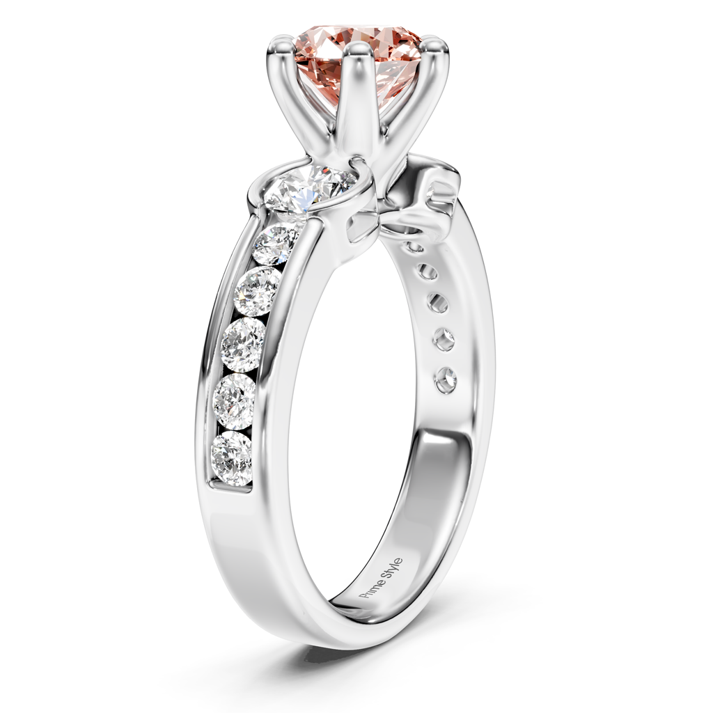 1.85-4.85 CT Round Cut Fancy Pink Diamonds - Engagement Ring