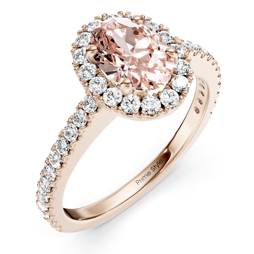 1.37-4.37 CT Oval & Round Cut Fancy Pink Diamonds - Engagement Ring