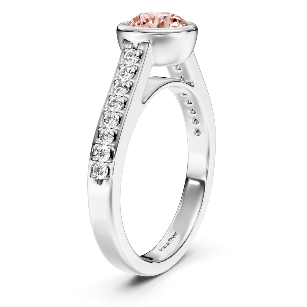 1.20-4.20 CT Round Cut Fancy Pink Diamonds - Engagement Ring