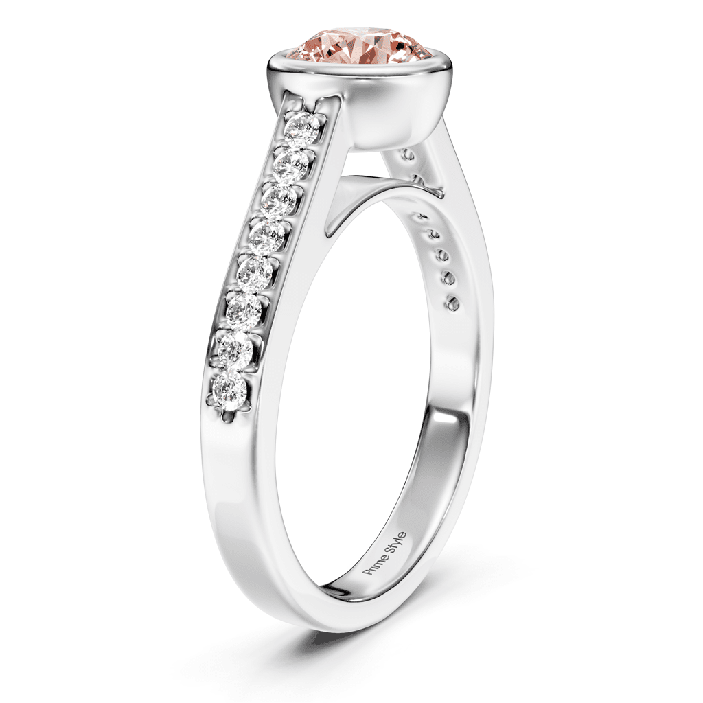 1.20-4.20 CT Round Cut Fancy Pink Diamonds - Engagement Ring