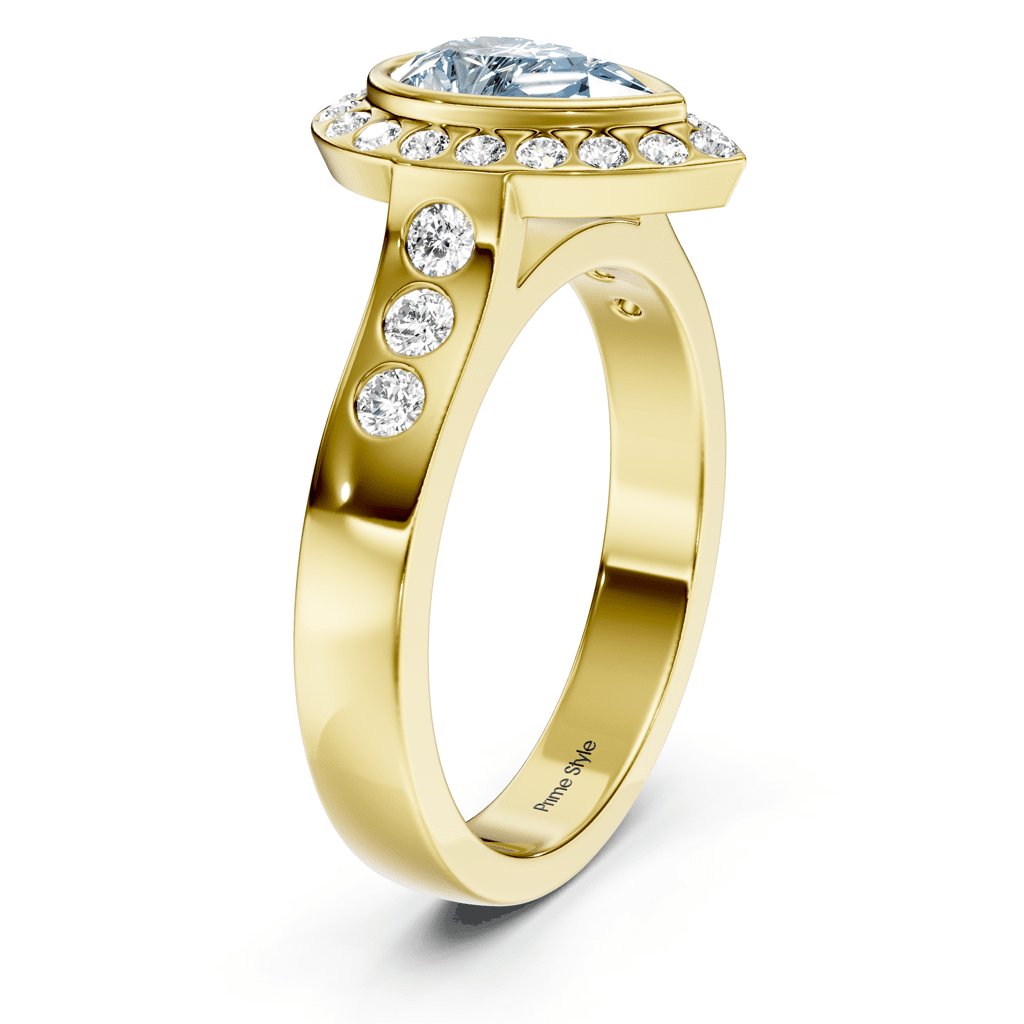 1.38-4.38 CT Pear & Round Cut Fancy Blue Diamonds - Engagement Ring