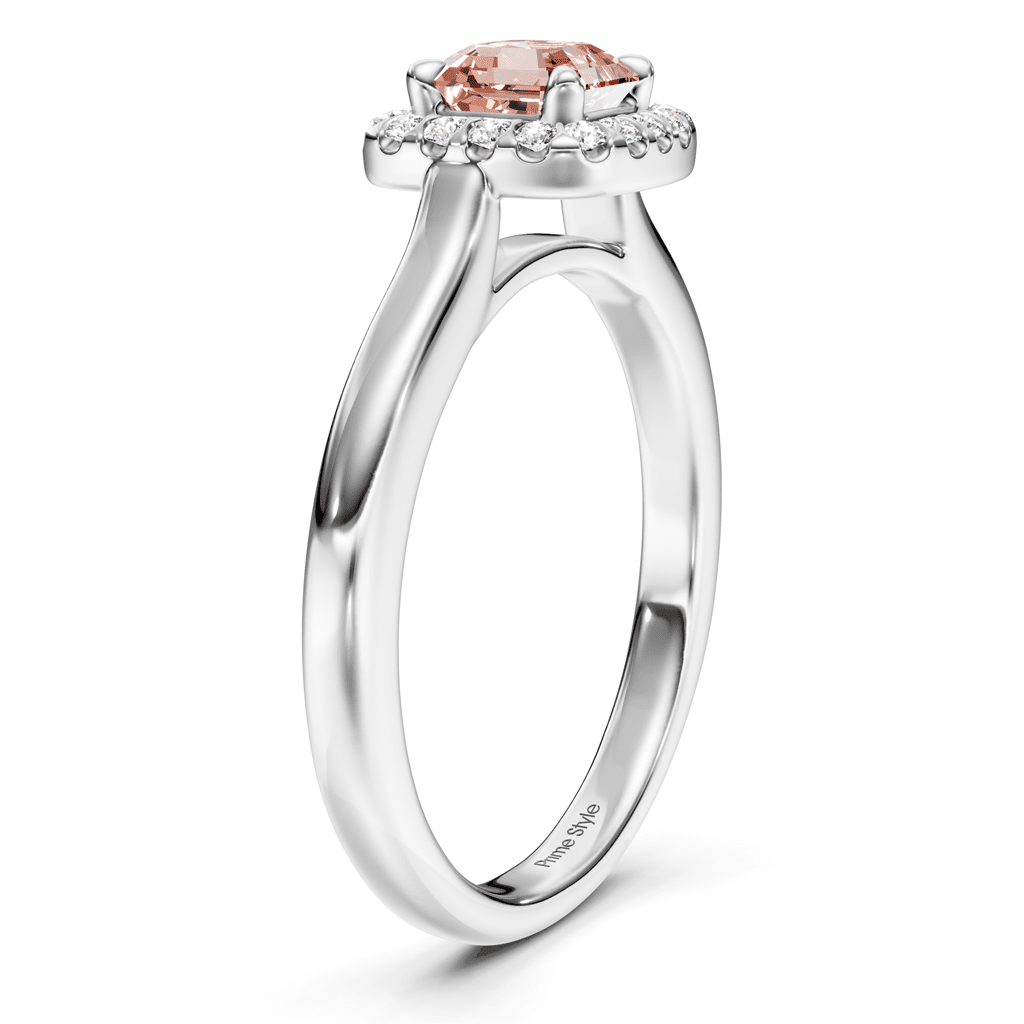 1.15 - 4.15 CT Ascher & Round Cut Fancy Pink Diamonds - Engagement Ring - Primestyle.com