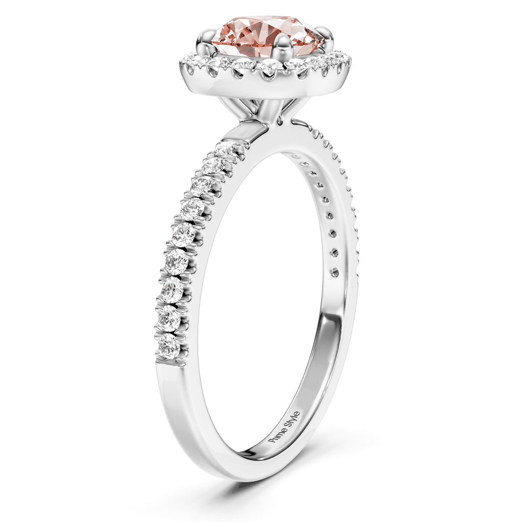 1.40 - 4.40 CT Round Cut Fancy Pink Diamonds - Engagement Ring - Primestyle.com