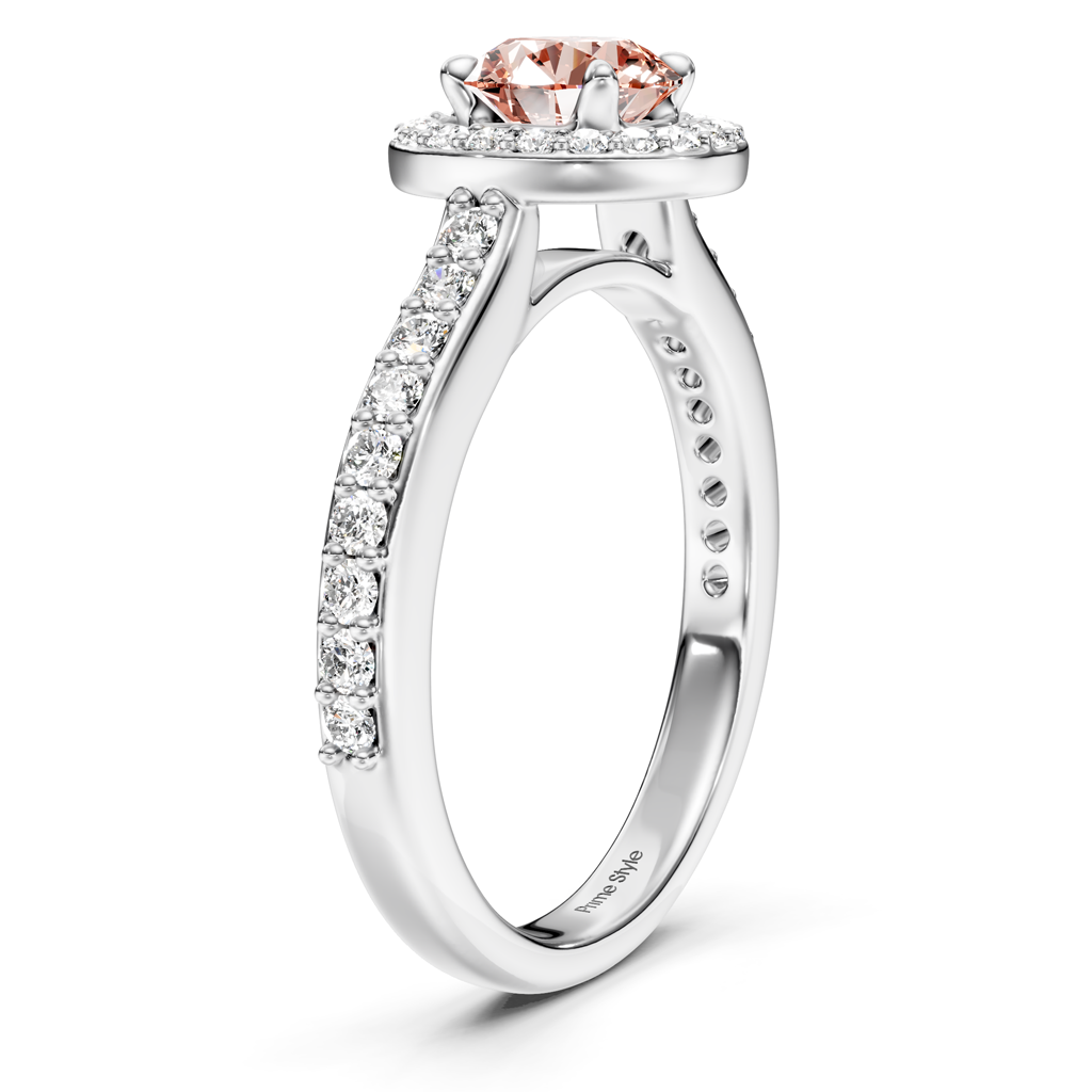 1.40-4.40 CT Round Cut Fancy Pink Diamonds - Engagement Ring