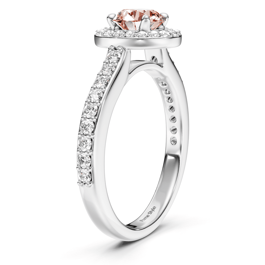 1.40-4.40 CT Round Cut Fancy Pink Diamonds - Engagement Ring
