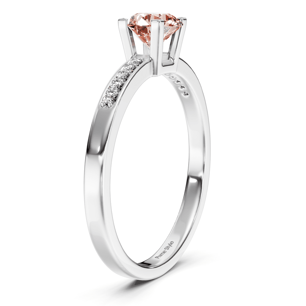 1.10 - 4.10 CT Round Cut Fancy Pink Diamonds - Engagement Ring - Primestyle.com