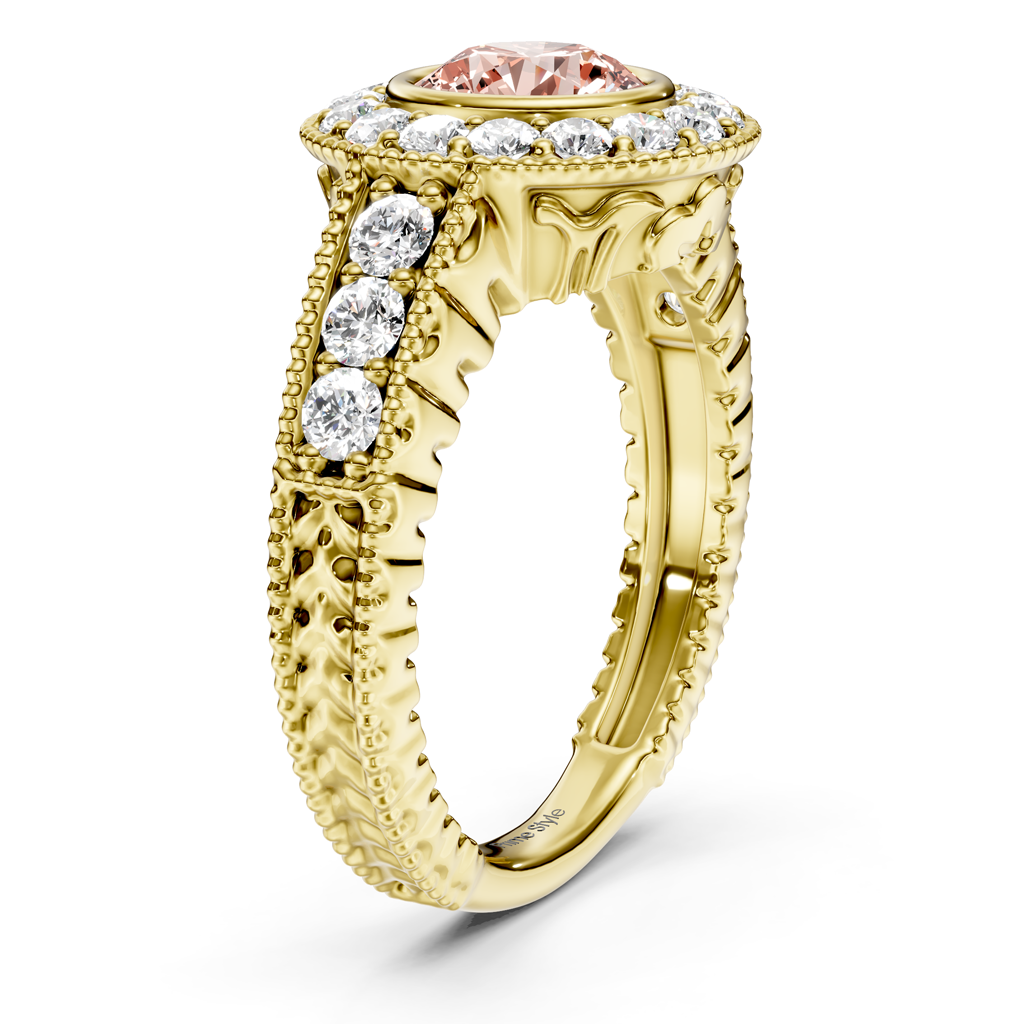 1.50-4.50 CT Round Cut Fancy Pink Diamonds - Engagement Ring