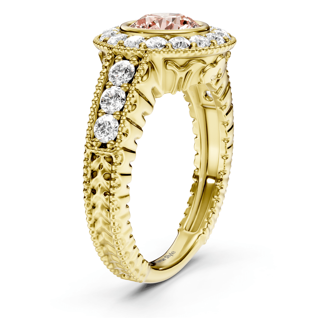 1.50 - 4.50 CT Round Cut Fancy Pink Diamonds - Engagement Ring - Primestyle.com