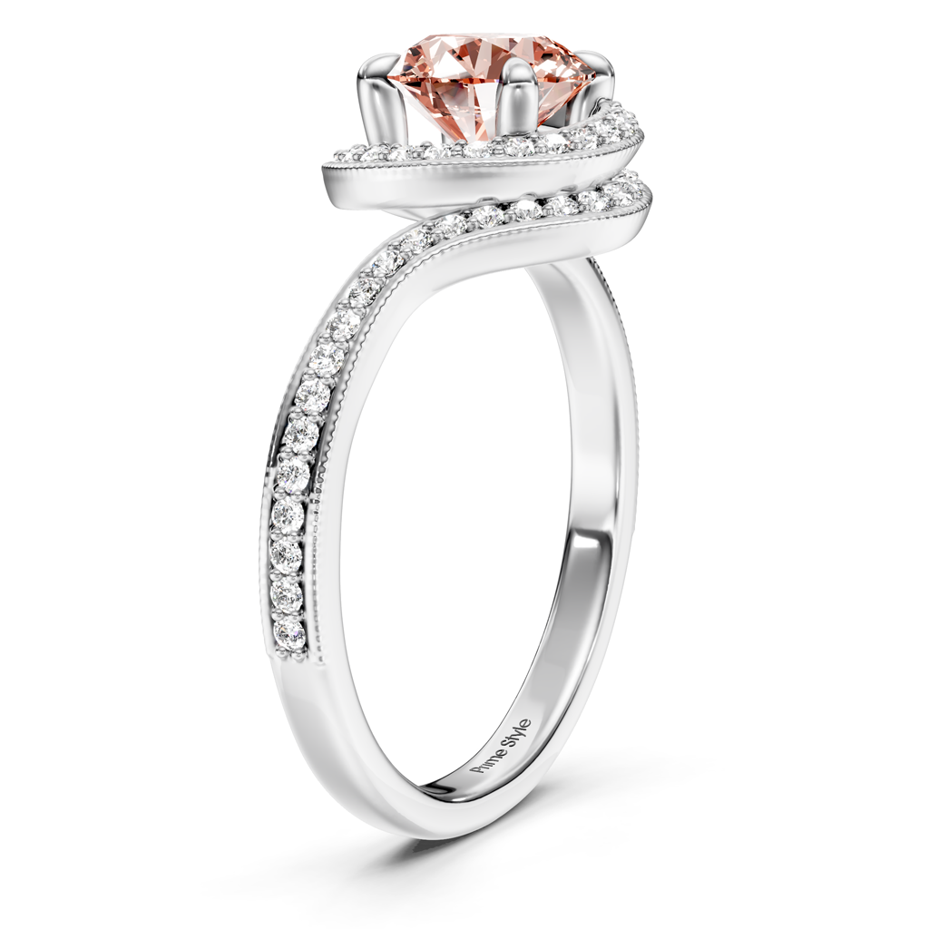 1.25-4.25 CT Round Cut Fancy Pink Diamonds - Engagement Ring