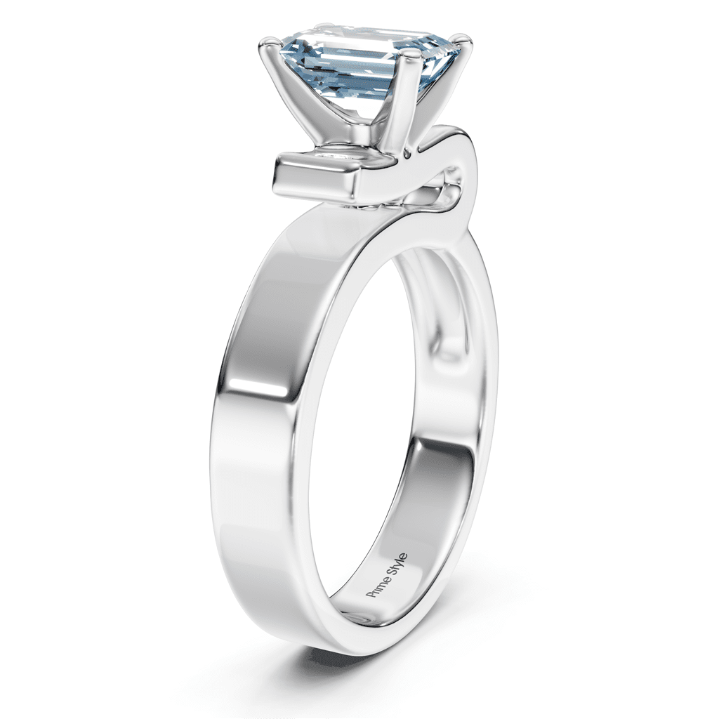 1.10-4.10 CT Emerald & Princess Cut Fancy Blue Diamonds - Engagement Ring
