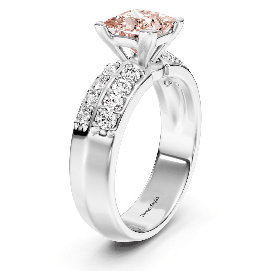 1.35 - 4.35 CT Round Cut Fancy Pink Diamonds - Engagement Ring - Primestyle.com