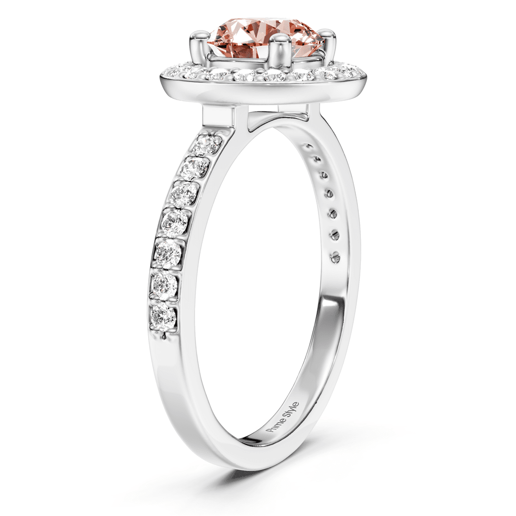 1.35-4.35 CT Round Cut Fancy Pink Diamonds - Engagement Ring