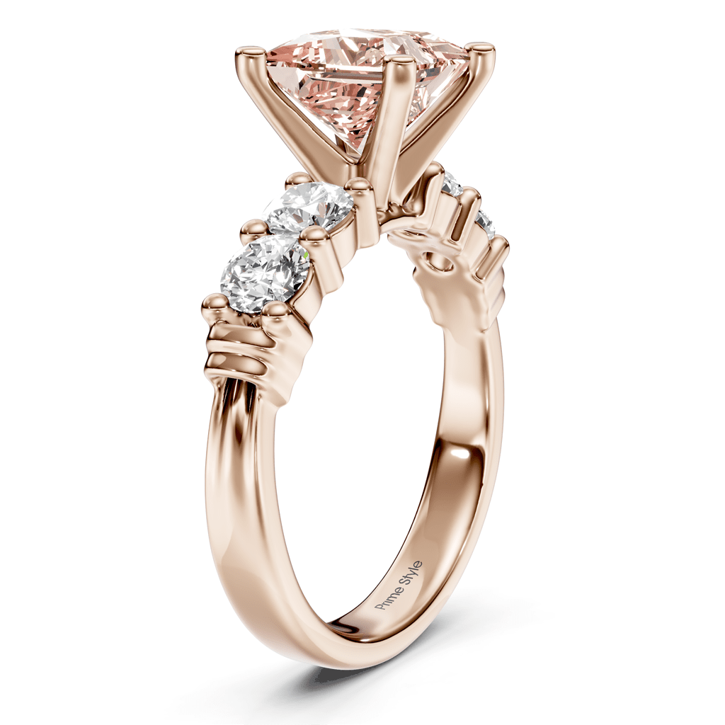 1.60 - 4.60 CT Round Cut Fancy Pink Diamonds - Engagement Ring - Primestyle.com