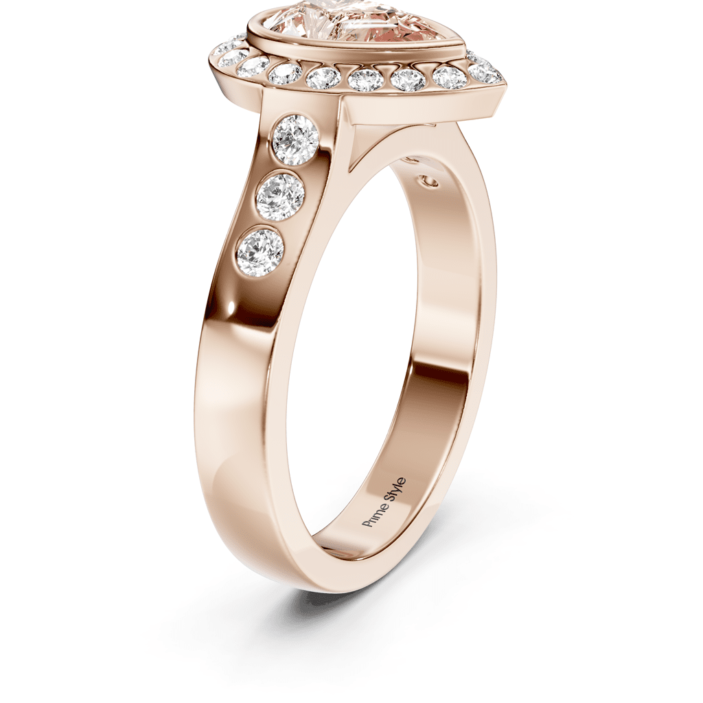 1.38-4.38 CT Pear & Round Cut Fancy Pink Diamonds - Engagement Ring