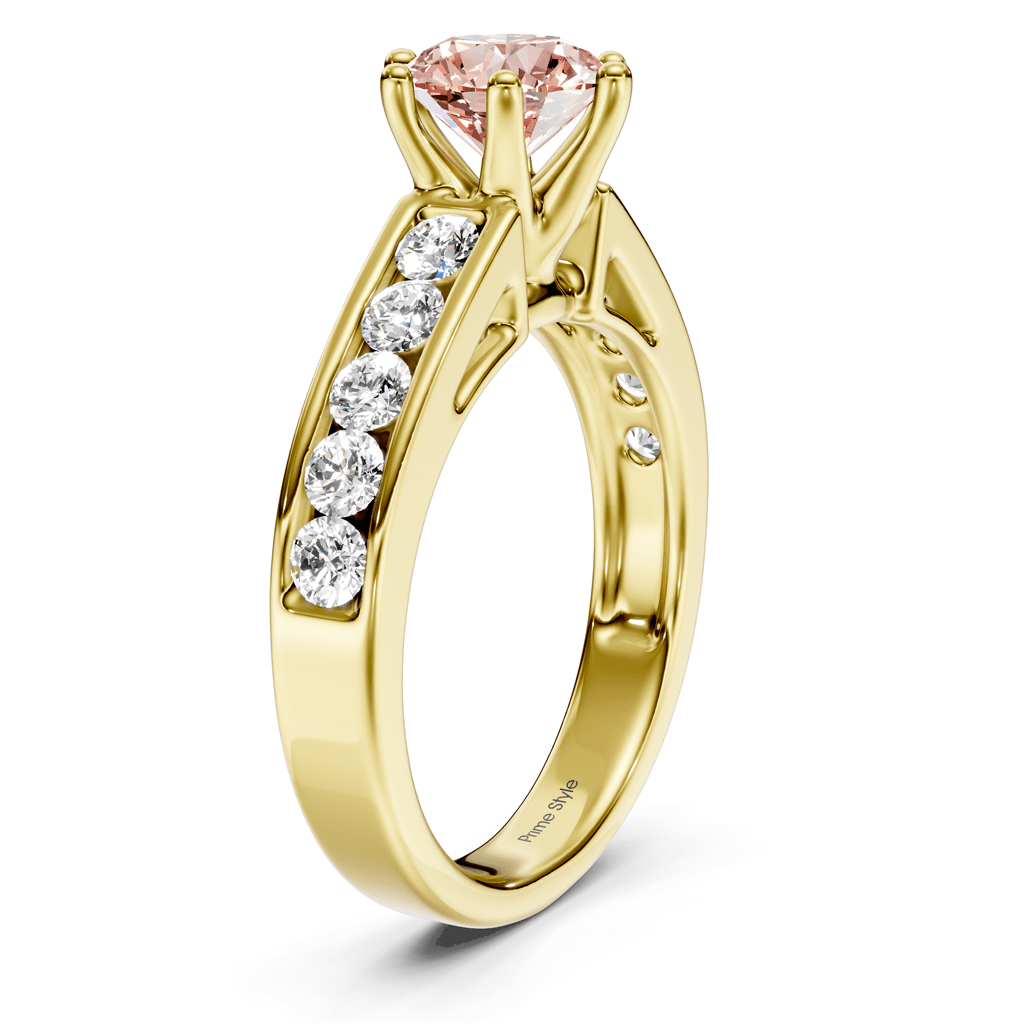 1.65-4.65 CT Round Cut Fancy Pink Diamonds - Engagement Ring