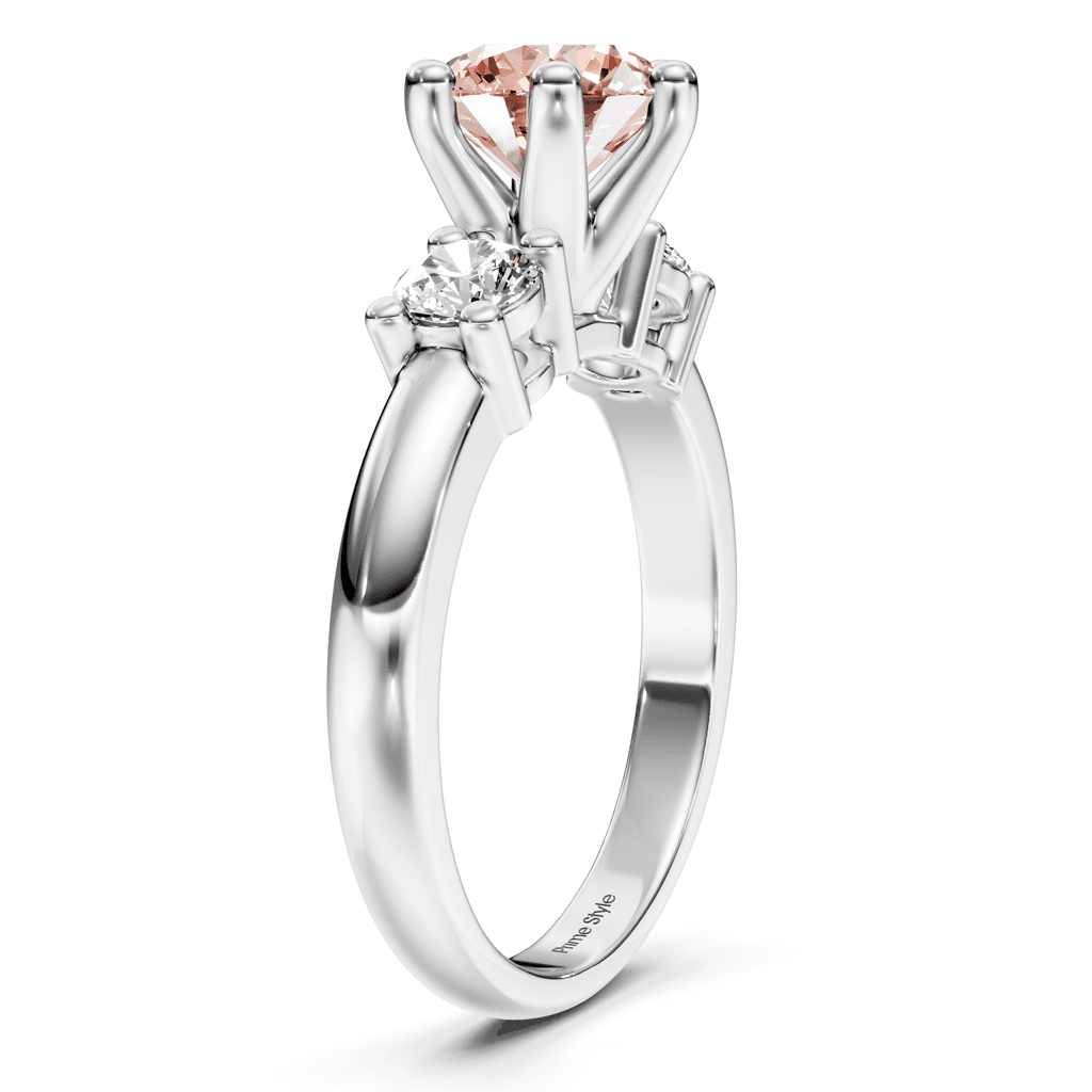 1.40 - 4.40 CT Round Cut Fancy Pink Diamonds - Engagement Ring - Primestyle.com