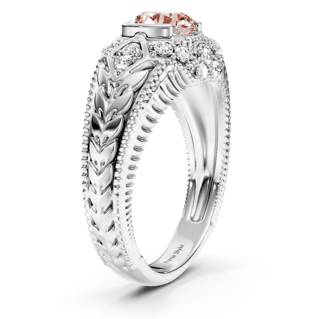 1.25 - 4.25 CT Round Cut Fancy Pink Diamonds - Engagement Ring - Primestyle.com