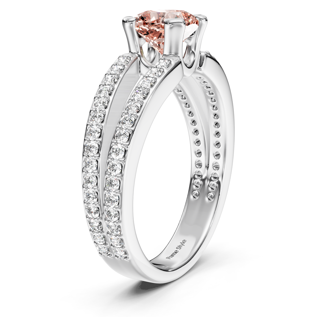 1.50-4.50 CT Cushion & Round Cut Fancy Pink Diamonds - Engagement Ring