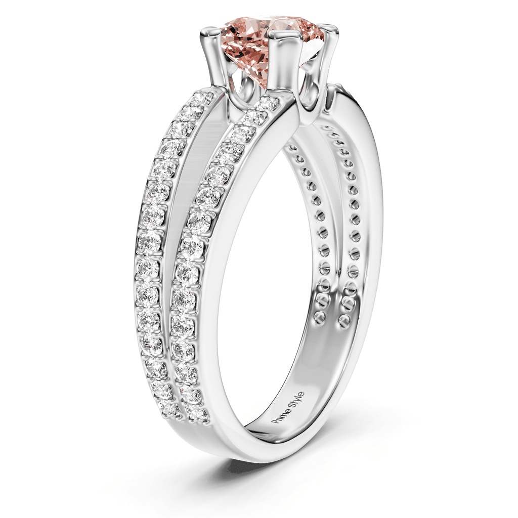 1.50 - 4.50 CT Cushion & Round Cut Fancy Pink Diamonds - Engagement Ring - Primestyle.com