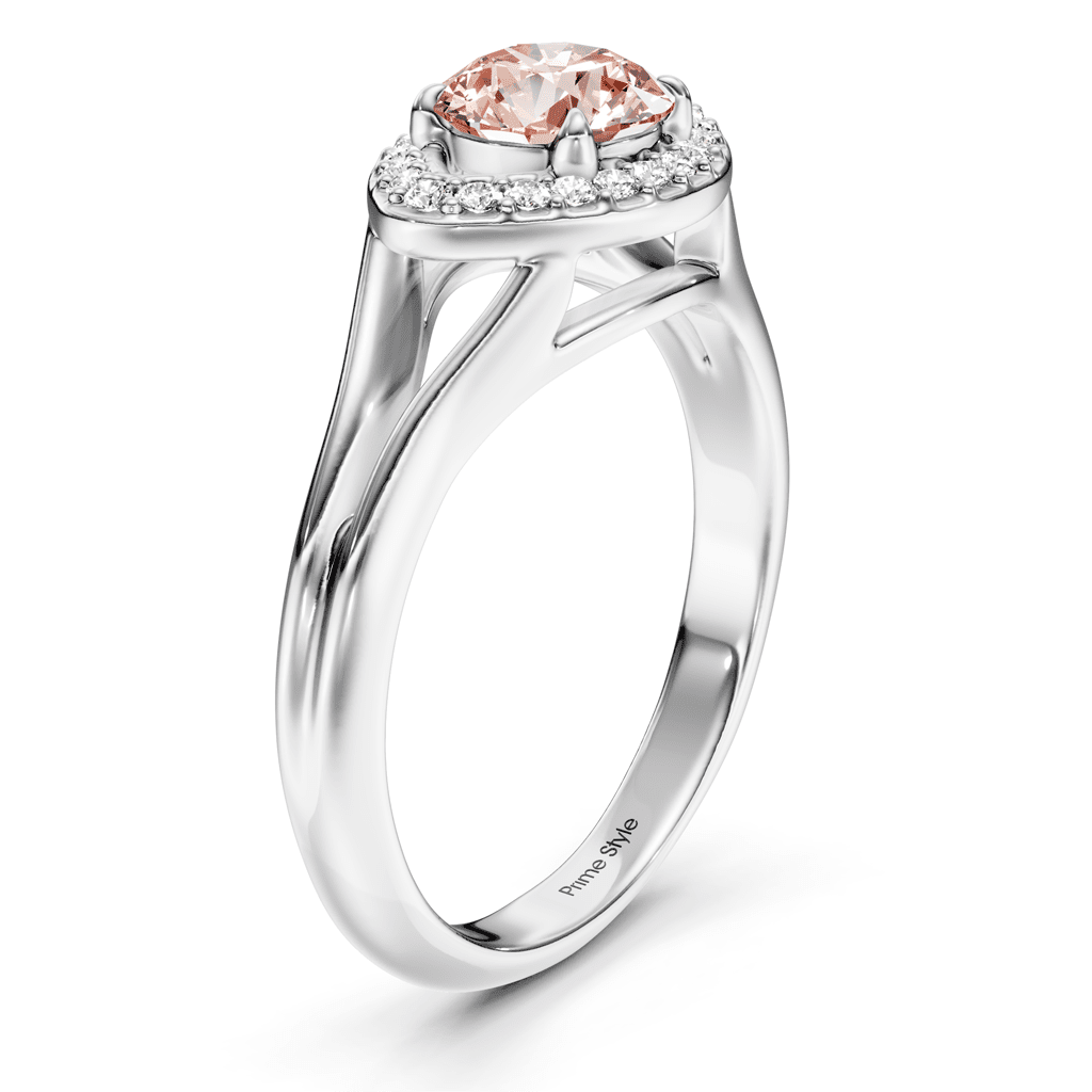 1.10-4.10 CT Round Cut Fancy Pink Diamonds - Engagement Ring