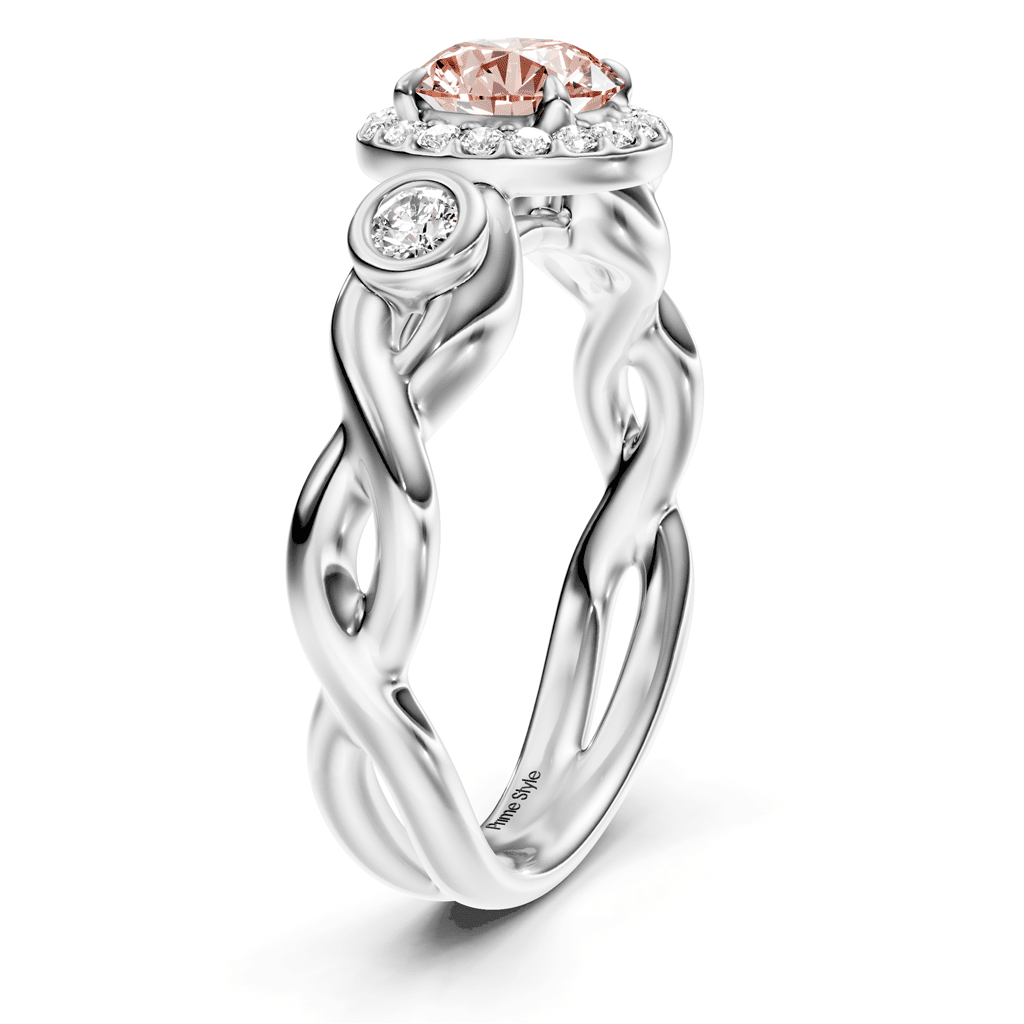 1.27-4.27 CT Round Cut Fancy Pink Diamonds - Engagement Ring