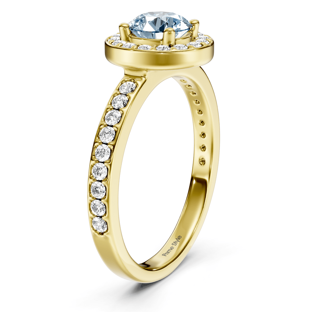 1.40 - 4.40 CT Round Cut Fancy Blue Diamonds - Engagement Ring - Primestyle.com
