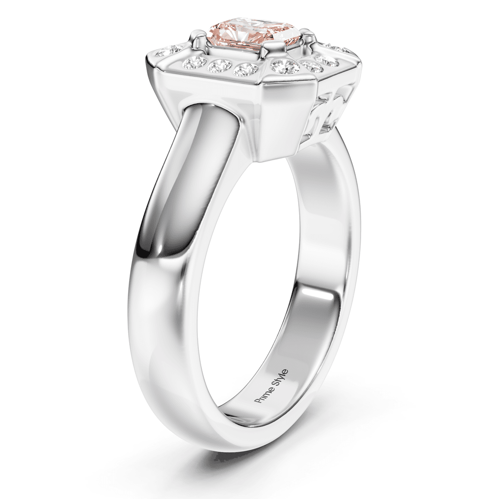 1.16 - 4.16 CT Radiant & Round Cut Fancy Pink Diamonds - Engagement Ring - Primestyle.com