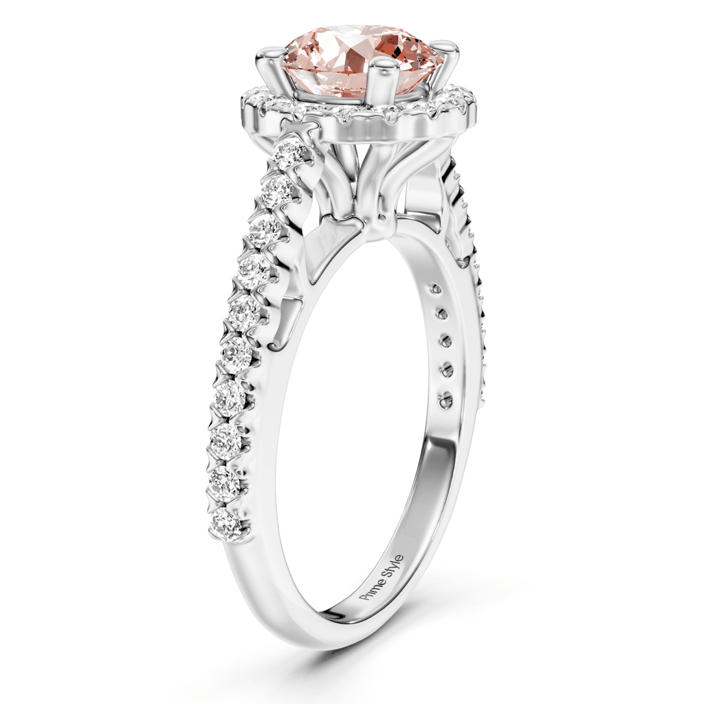 1.35 - 4.35 CT Round Cut Fancy Pink Diamonds - Engagement Ring - Primestyle.com