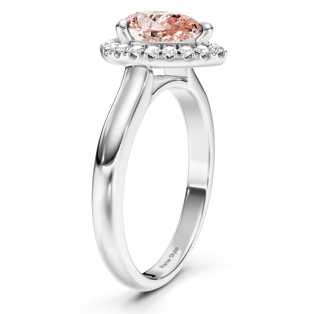 1.20-4.20 CT Pear & Round Cut Fancy Pink Diamonds - Engagement Ring