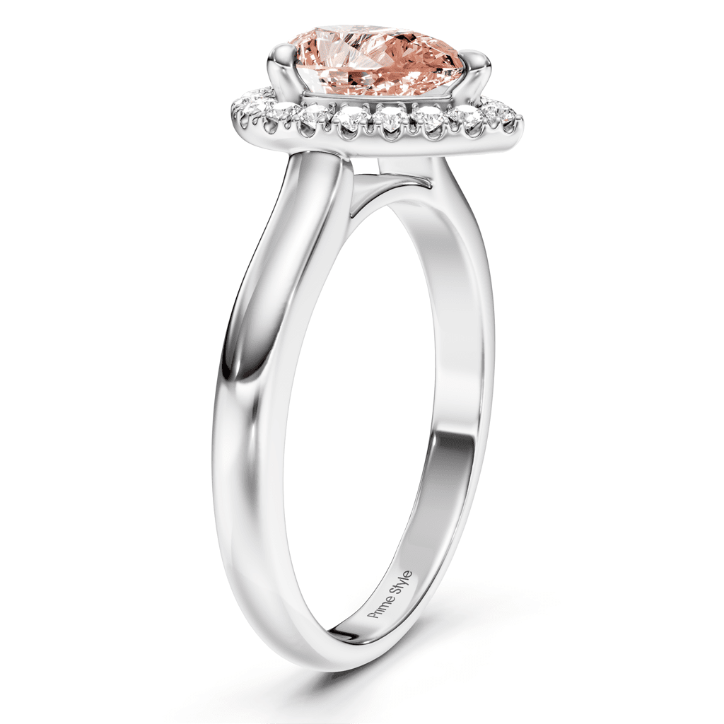 1.20 - 4.20 CT Pear & Round Cut Fancy Pink Diamonds - Engagement Ring - Primestyle.com