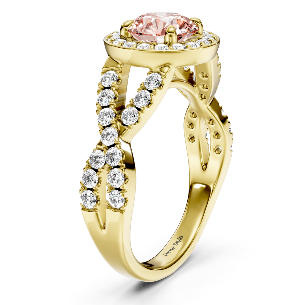 1.65-4.65 CT Round Cut Fancy Pink Diamonds - Engagement Ring