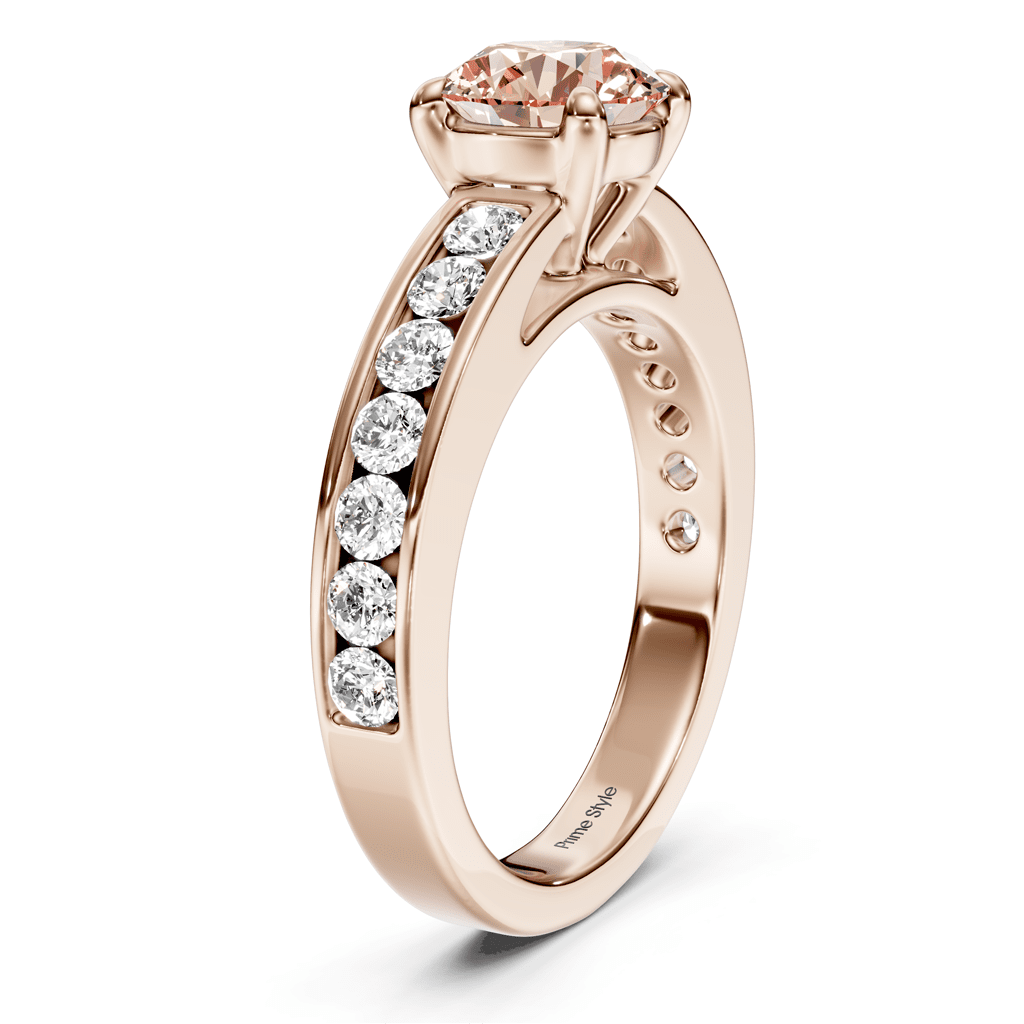 1.65 - 4.65 CT Round Cut Fancy Pink Diamonds - Engagement Ring - Primestyle.com