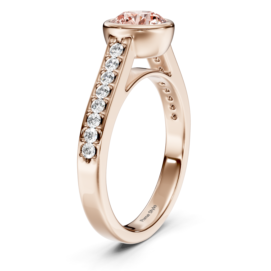 1.20-4.20 CT Round Cut Fancy Pink Diamonds - Engagement Ring