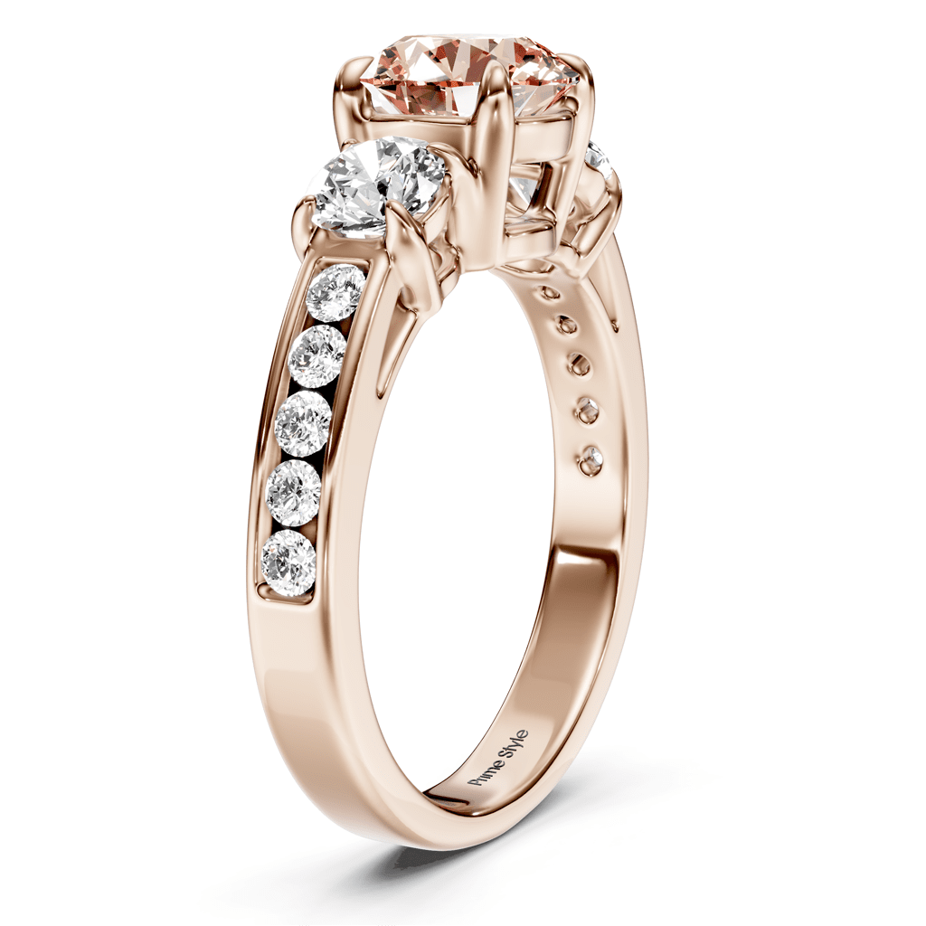 1.75 - 4.75 CT Round Cut Fancy Pink Diamonds - Engagement Ring - Primestyle.com